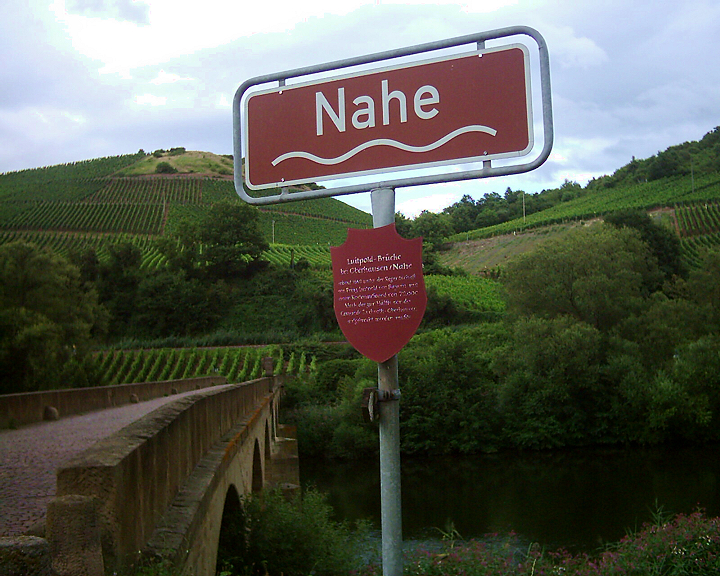 Oberhausen an der Nahe - Luitpold Brücke ca. 6km Entfernung von Bad Münster am Stein-Ebernburg